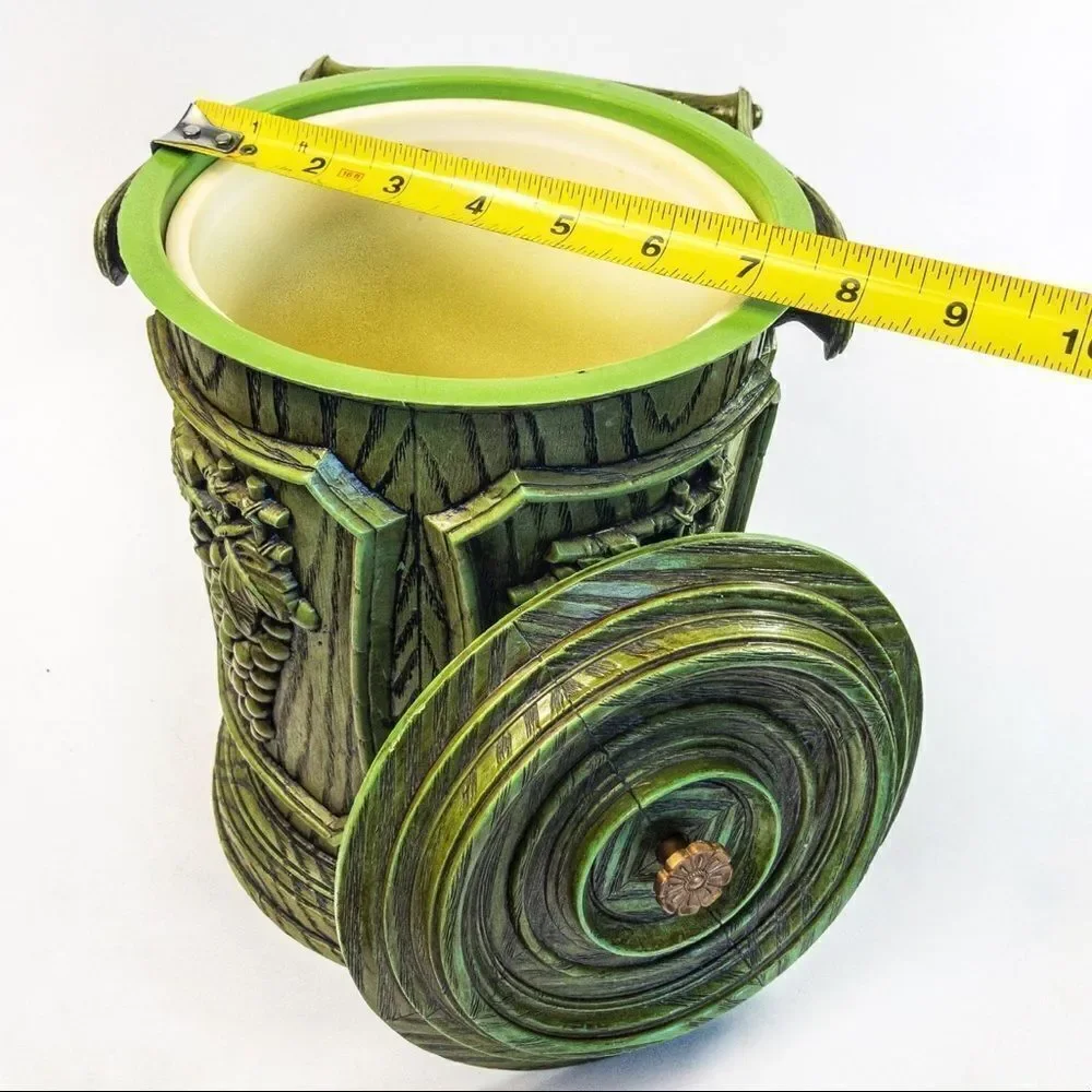 Vintage Chinoiserie Plastic Ice Bucket